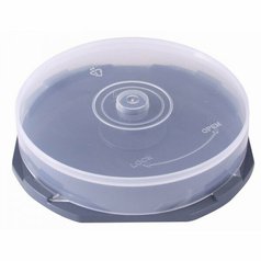 Plastová krabička - Cake box na 10 disků CD/DVD/BR