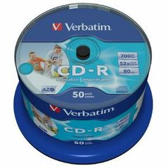 VERBATIM CD-R 80 52x PRINTABLE NO ID spindl 50pck / BAL