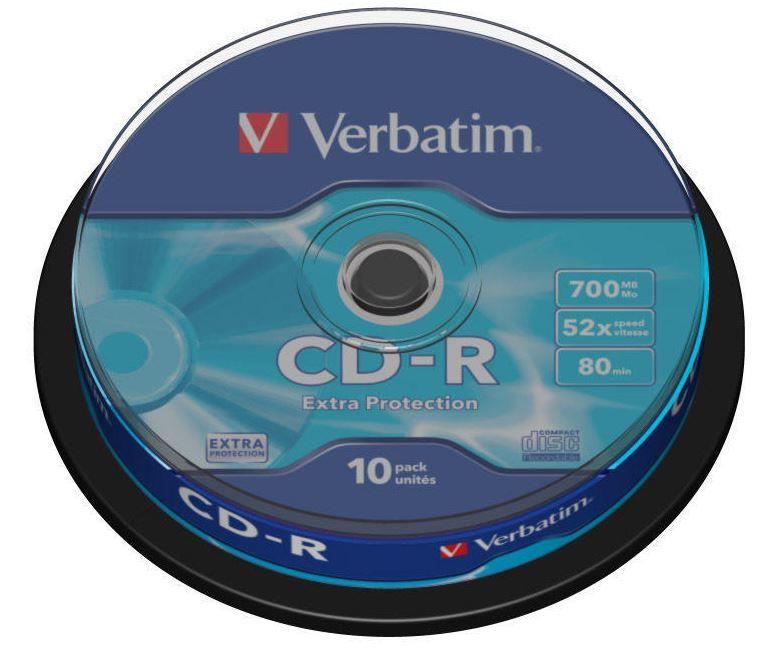 VERBATIM CD-R 80 52x EXTRA Protection spindl 10pck / BAL