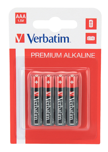 VERBATIM baterie LR3 AAA alkalické mikrotužkové R03, 1,5V, 4ks (49920)