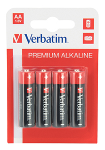 VERBATIM baterie AA - LR6 alkalické tužkové R06, 1,5V, 4ks (49921)