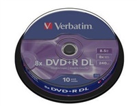DVD+R VERBATIM 8,5 GB Double Layer 8x, spindl (cena za 1ks DVD)