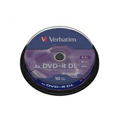 DVD+R VERBATIM 8,5 GB  Double Layer 8x, spindl  (cena za 1ks DVD)