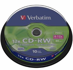 VERBATIM CD-RW 80 8-12x spindl (10ks)