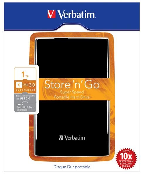 VERBATIM HDD 2.5" 1TB Store 'n' Go USB 3.0, Black (53023)