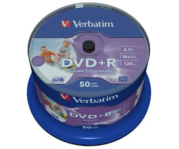 DVD+R VERBATIM 16x printable spindl (50ks)