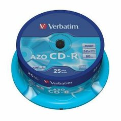 VERBATIM CD-R 80 52x Super AZO CRYST. spindl 25pck / BAL
