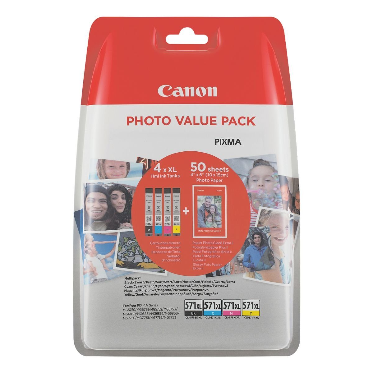 Canon cartridge CLI-571XL C/M/Y/BK PHOTO VALUE pack (0332C005)