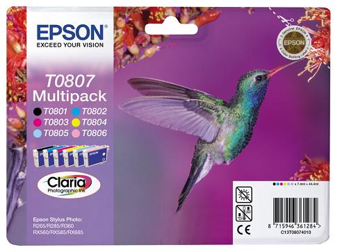 EPSON cartridge T0807 (6color) multipack
