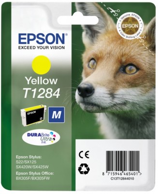 EPSON cartridge T1284 yellow (liška) (C13T12844012)