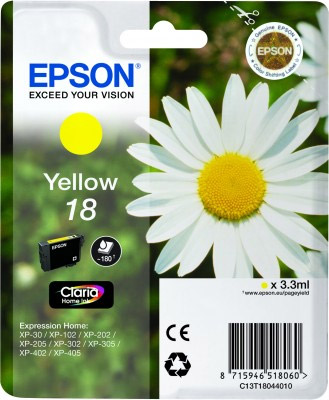 EPSON cartridge T1804 yellow (sedmikráska)