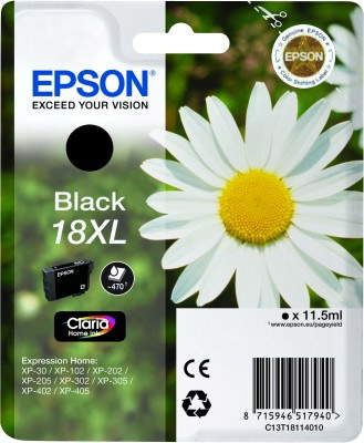 EPSON cartridge T1811 black (sedmikráska) XL