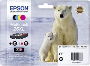 EPSON cartridge T2636 (black / cyan / magenta / yellow) multipack (lední medvěd) XL