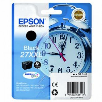 EPSON cartridge T2791 black (budík) 27XXL Black C13T27914012