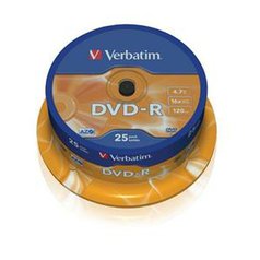 VERBATIM DVD-R(25-Pack)Spindle / General Retail / 16x / 4.7GB