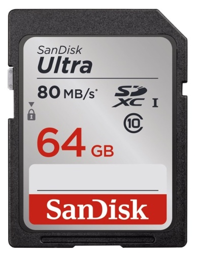 SanDisk SDXC Ultra karta 64GB (až 80MB/s) (SDSDUNC-064G-GN6IN)