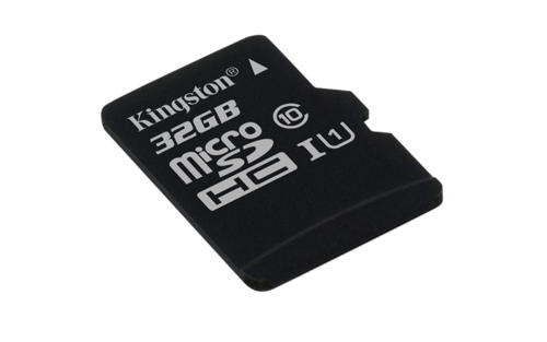 KINGSTON 32GB microSDHC CANVAS Memory Card 100MB / 10MBs- UHS-I class 10 Gen 2