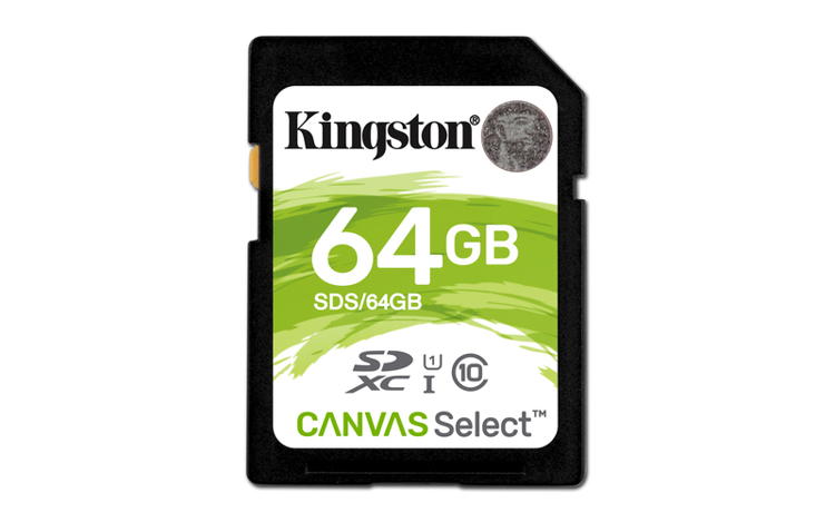 KINGSTON 64GB SDXC CANVAS Class10 UHS-I 80MB / s Read Flash Card