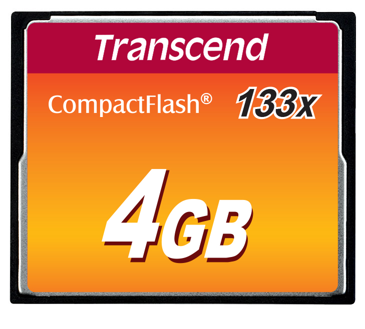 Transcend 4GB CompactFlash CF (133X) paměťová karta