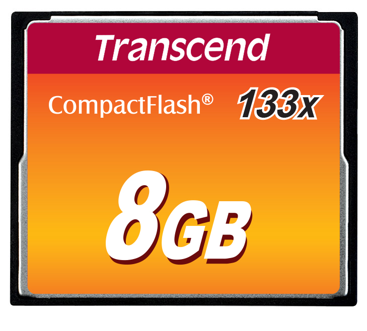 Transcend 8GB CompactFlash CF (133X) paměťová karta
