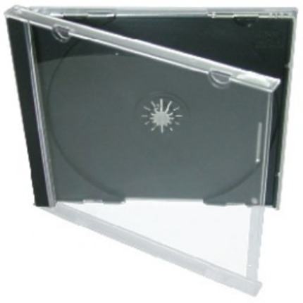 Obal 1 CD černý tray - krabička, box