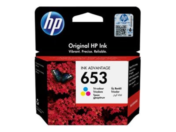 HP 653 Tri-color Original Ink Advantage Cartridge 3YM74AE - barevná