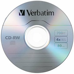 VERBATIM CD-RW HIGHSPEED (8-12x) sp. (cena za 1ks CD)