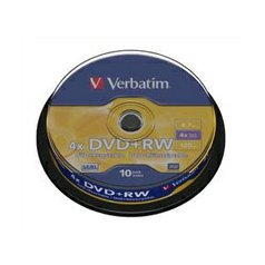 DVD+RW VERBATIM 4X spindl (cena za 1ks DVD)