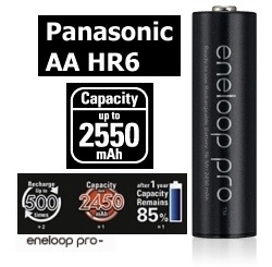 Baterie Panasonic Eneloop Pro AA 2500mAh (min2450) 1ks