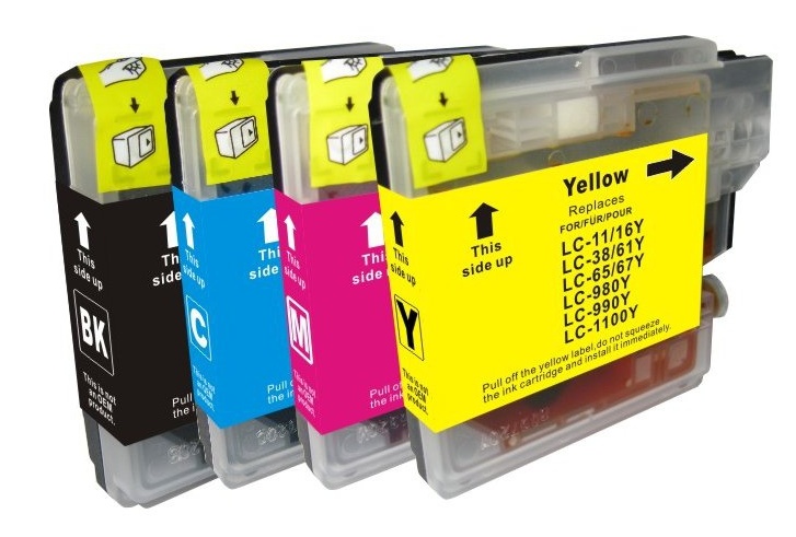 Brother LC-980 / LC-1100 multipack kompatibilní sada barev CMYK cartridge 4ks
